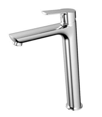 Mélangeur de robinet de lavabo de galvanoplastie grand robinet d'évier de navire monotrou