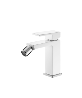 Robinet de bidet de toilette en laiton blanc une poignée 0,5 bar mélangeur d'eau froide et chaude