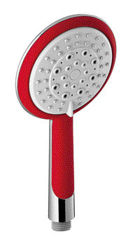 Mamelon mou réglable de douche tenu dans la main de pièces de rechange de douche de salle de bains rouge lumineuse