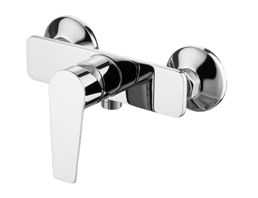 Robinet mitigeur de douche en laiton de haute qualité Chrome à levier unique