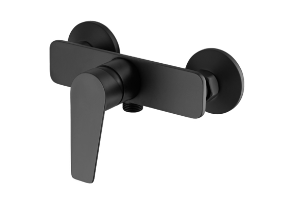 Robinet mitigeur de douche en laiton de haute qualité à levier unique Chrome noir mat