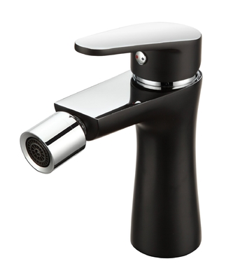 Robinet de bidet noir classique en laiton monotrou avec disque en céramique de 35 mm