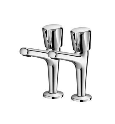 Levier de bassin robinets évier salle de bains cuisine Chrome plaqué 2 paires de mélangeurs chauds et froids