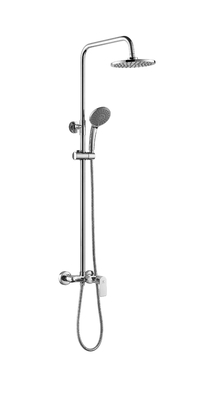 Colonne de douche en laiton à glissière réglable avec cartouche triple fonction 35 mm chromée