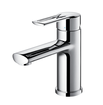 Robinet de lavabo monotrou chrome robinet de salle de bain poignée en zinc