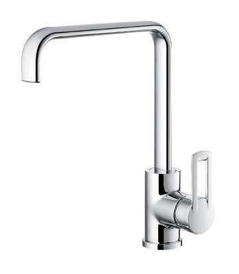 Robinets d'évier commerciaux de robinet d'évier de cuisine monotrou élégant d'OEM 304mm de haut