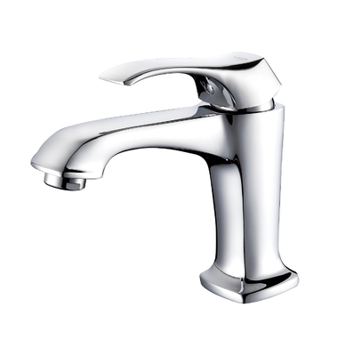 Robinet d'évier de salle de bain à un trou résistant à la corrosion Robinet de lavabo à une poignée en laiton