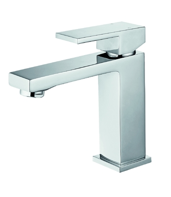 Robinet de lavabo monotrou à une poignée Robinet de salle de bain finition polie