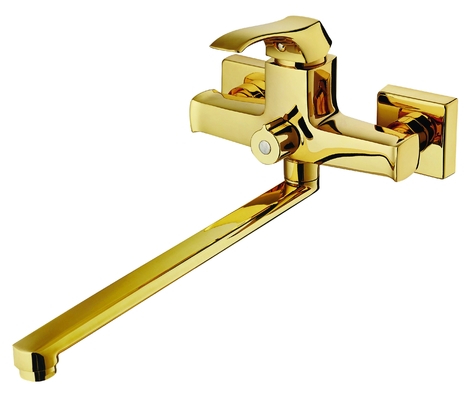 Robinet de baignoire extra long en or clair et or antirouille