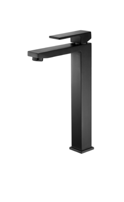Robinets de Lavabo Modernes Noir Mat à Un Trou