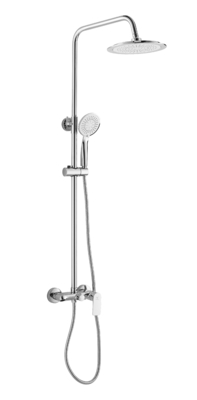 Colonne de douche à effet pluie en laiton chromée