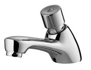 Robinet mitigeur à bouton-poussoir poli pour économiseur d'eau