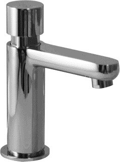 Robinet d'évier à économie d'eau à fermeture automatique chromé