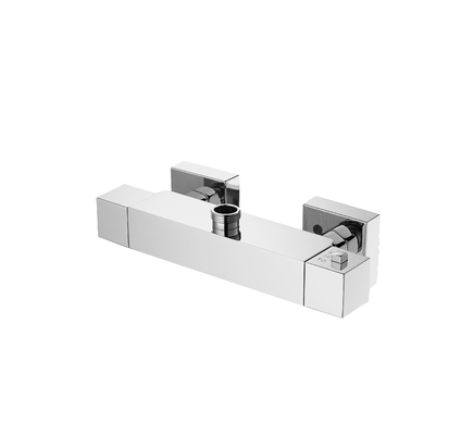 Robinet thermostatique carré de douche d'hôtel de preuve de rouille robinets thermostatiques 2 poignées