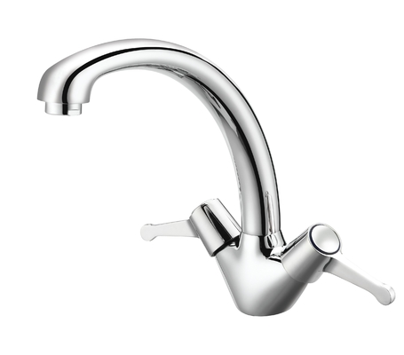 Robinet à deux poignées contemporain durable pour salle de bain antirouille