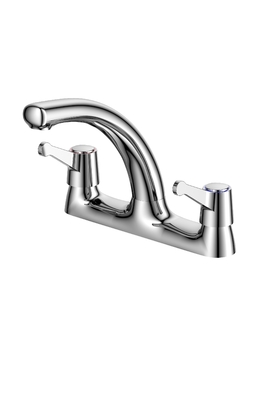 Le matériau en cuivre du robinet de salle de bain à double poignée 1 trou résiste au ternissement