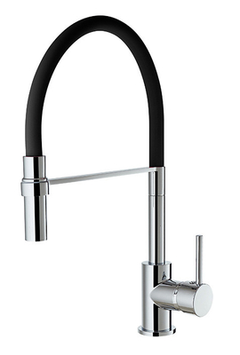 Support de pont de robinet de mélangeur de cuisine de Chrome de bec de silicone avec la cartouche de 35mm