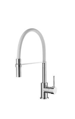 Aérateur de robinet mitigeur de cuisine blanc poli haute pression sortie d'eau 1 trou