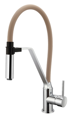 CONNE Robinet mitigeur de cuisine extractible Tube marron clair magnétique monté sur le bureau