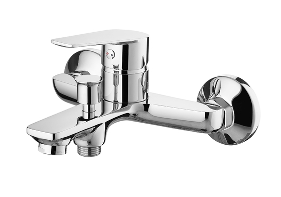 Robinet de bain-douche en laiton chromé à levier unique monté en surface
