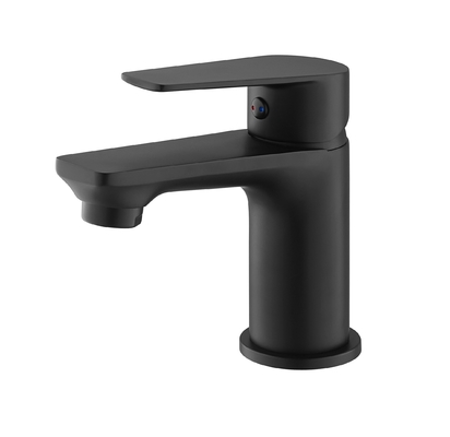 Robinet de lavabo de salle de bain noir mat mitigeur poli robinets de lavabo chaud et froid
