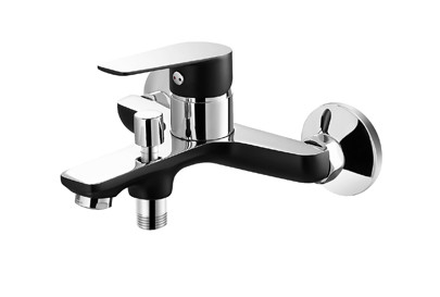 Robinet de baignoire en laiton mitigeur bain douche mi chrome mi noir