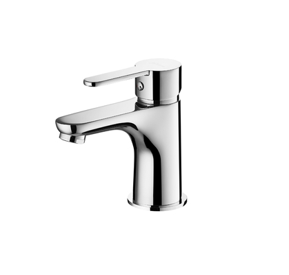 Robinet de lavabo à eau chaude et froide en laiton, installation à deux trous à poignée unique
