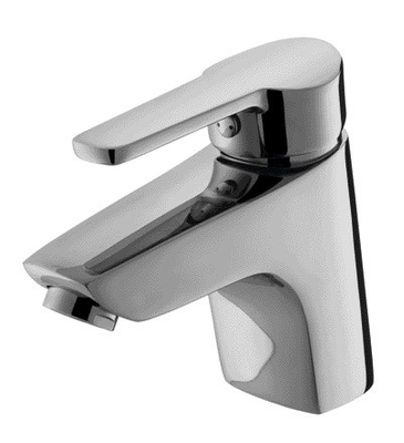 Robinet de lavabo monotrou en laiton avec tuyau d'arrivée Robinets de lavabo chromés