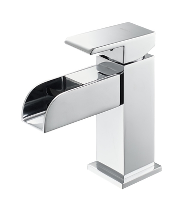 Robinet de lavabo cascade lumière LED alimentation en eau chaude et froide