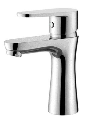 Robinet de lavabo de salle de bain moderne en laiton chromé avec valve en céramique