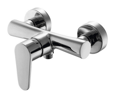 Robinet mitigeur de douche monté en surface chromé résistant aux rayures