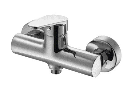 Robinet mitigeur de douche en laiton chromé salle de bain mural