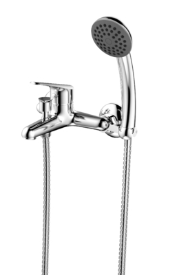 Mitigeur de baignoire à levier unique pour installation murale, chrome