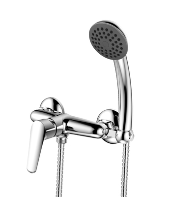 Mitigeur de douche mitigeur robinet mural en laiton chromé ensemble de douche