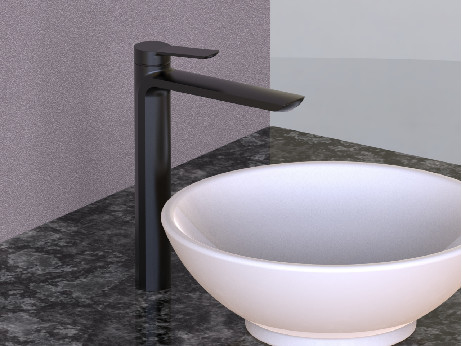 Laiton Céramique Cartouche Salle De Bains Lavabo Mitigeur Chrome Noir Bec Haut