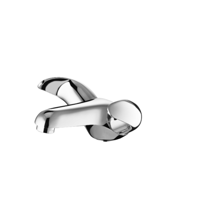 Poignée intemporelle Chrome du robinet deux de lavabo de salle de bains de conception convivial