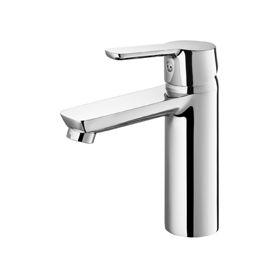 Le robinet simple Chrome d'évier de salle de bains de mélangeur de bassin de trou a plaqué le bon art