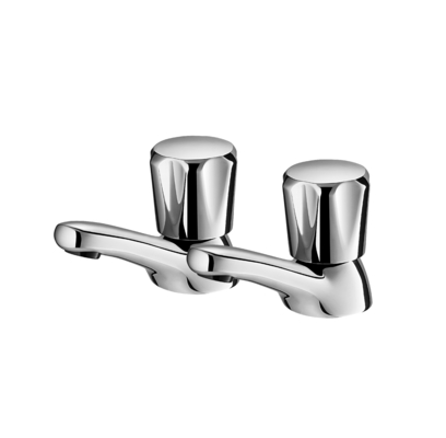 Les paires victoriennes traditionnelles de robinets de bassin pour la salle de bains descendent chaud et le robinet en laiton de Bath de 1/2 froid », Chrome poli a placé de 2