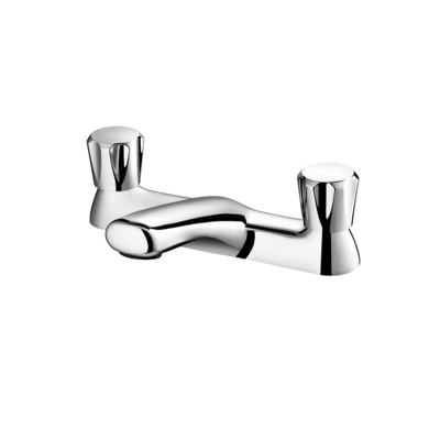 Bath tape le baquet de remplisseur de salle de bains de mélangeur tapent le double robinet de laiton Monobloc de Chrome de levier