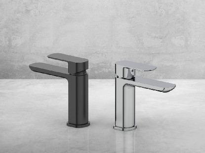 Le robinet de mélangeur de salle de bains pour le bassin, le robinet de mélangeur à levier unique pour le bassin, le robinet chrome économisant de l' espace