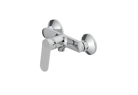 Douche de mélangeur de robinet à levier unique monté sur le mur salle de bain 1/2 douche sortie du fond